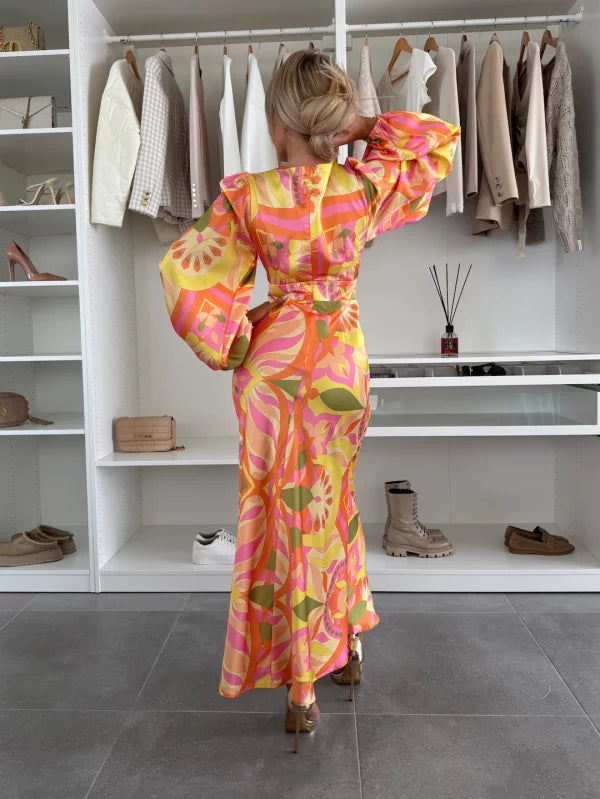 VIRGINIA - DRESS WITH PUFF SLEEVES